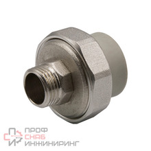 Муфта комб. разъемная, нар 25х1/2'' EVER® plast серый
