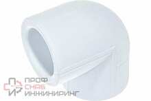 Колено Valfex диаметром 90 мм из белого полипропилена (90 град.)