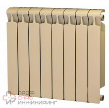 Радиатор биметаллический RIFAR Monolit 500 х 4 секций КАПУЧИНО боковое подключение