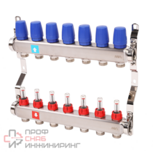 Коллектор MVI 7 выходов в сборе с расходомерами