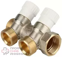 Коллектор латунный STOUT 3/4" В/Н на 2 выхода 3/4" под евроконус