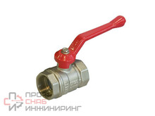 Кран шаровой TIM 1/2 гг «STANDARD» (длиный рычаг красный) никель