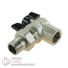 Кран шаровой резьбовой 1", PN25, Bugatti NEW JERSEY 994 латунь, с бабочкой