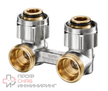 Узел Oventrop Multiflex F, угловой H-образный, 3/4", 3/4", Н ЕК-НГ ЕК, никелированный, ZB