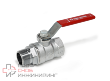 Кран шаровой Giacomini R254DL, 1/2 ВН, ручка-рычаг красный, хромированный