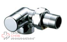 Трехосевой левосторонний запорный вентиль FAR для стал. тр. 1/2"ВР (серебро)