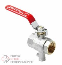 Кран шаровой полнопроходной для подключения датчика температуры 3/4, ручка-рычаг, В-В, ProAqua