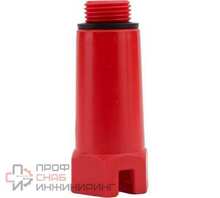 Заглушка длинная РОСТУРПЛАСТ 1/2 пластик красная