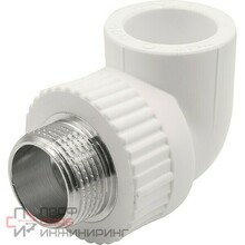 Угольник THERMOLIGHT комбинированный PP-R НР 32х1" белый (10/60)