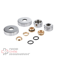 Набор термостатический для радиатора угловой ROYAL THERMO Design Pro 15 мм М30х1,5 (Хром)