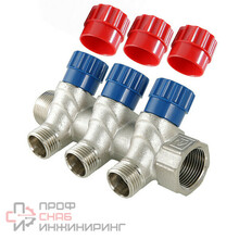 Коллектор Valtec VTC.560.N.0602 с регулирующими вентилями и наружной резьбой