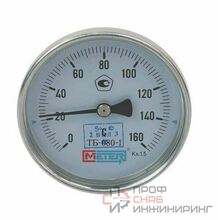 Термометр биметалл ТБ80 160С Дк80 L=40 G1/2" осев Метер