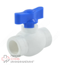 Кран шаровой PP-R син Дн20 бабочка Стандарт РосТурПласт