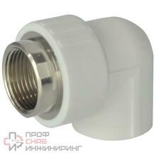 Угольник PP-R РосТурПласт белый комбинированный п/ключ Дн40х1 1/4" ВР