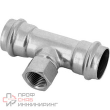 Пресс-тройник Kromwell из нержавеющей стали с переходом на внутреннюю резьбу 15х1/2"х15