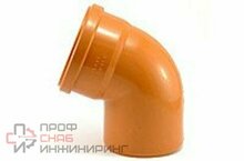 Отвод Valfex 30° 110, раструб-труба, оранжевый, нар.канализ