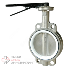 Затвор Benarmo дисковый поворотный сталь нержавеющая Ду125 Ру16 диск нержавеющая сталь PTFE