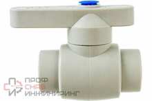 Кран шаровой РосТурПласт PP-R стандартный проход 20 серый