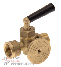 Шаровой кран FAR 1/2"НР-ВР с фланцем д/манометра