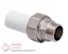 Ниппель комбинированный разъемный РосТурПласт наружная резьба (20-1/2")