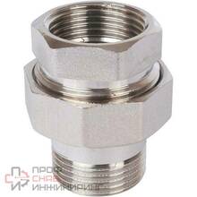 Разъемное соединение американка STOUT ВН никелированное уплотнение под гайкой по плоскости 1”