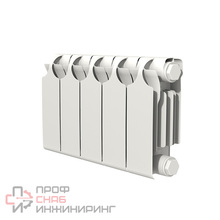 Радиатор Теплоприбор отопления биметаллический БР1-200/05, с межосевым расстоянием 200мм, 5 секций боковое