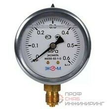 Манометр Экомера МД93-63мм 0..1,6 МПа G1\4 (Гидрозаполненный)