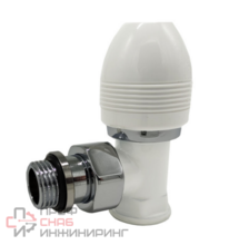 Вентиль SR Rubinetterie угловой серия "Ovus" 1/2", цвет белый