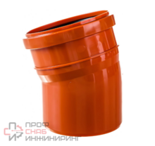 Отвод наружная канализация ПП 200 х 15 Политэк (Рыжий)