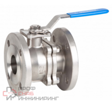 Кран шаровой полнопроходной GENEBRE 2528 08 DN040 PN40, CF8M / CF8M / PTFE + 15% GF, Ф/Ф, рукоятка-рычаг, кв.14мм