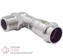 Адаптер угловой ВПр-НР 90°, 15хG1/2, из нержавеющей стали SUS 304