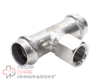 Тройник 22-1/2"-22, WAAG Heavy Inox, пресс-резьба, вн., сталь нержавеющая