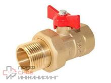 Кран шаровой латунный 1 с удлинителем г/ш ПРАКТИК Галлоп бабочка