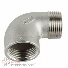 Угольник GENEBRE 0092 07, DN032 (1 1/4")  PN20, 90 град, корпус - AISI316 (CF8M)  НР-ВР