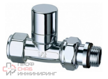 Вентиль запорный прямой FAR , серебро, гайка М24х19, 1/2" EPDM