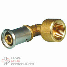 Угольник-пресс Henco 90° ВР латунь