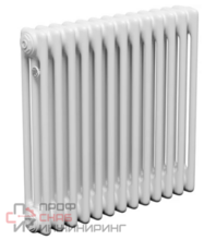Трубчатый радиатор ТЕПЛОФОРТ трехтрубный, габаритная высота секции 375 мм (межосевое расстояние 300мм)  20 секций, боковое подключение 3/4”, цвет белый глянец
