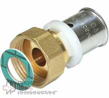 Муфта пресс-В 16 x 1/2' с накидной гайкой, плоской прокладкой