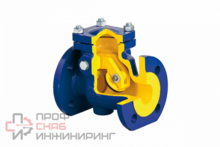 Клапан обратный поворотный Zetkama V302 Ду40 Ру16 чугун фланцевый