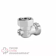 Узел нижнего подключения Varmega VM14201 угловой одинарный для двухтрубных систем