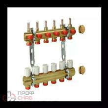 Группа коллекторная Giacomini латунь R553KY063 с расходомерами 1" м/м 3в 3/4" ЕК н/р
