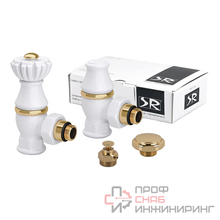 Комплект SR Rubinetterie Liberty 1/2” x 3/4” угловой белый