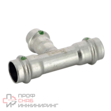 Тройник Sanpress Inox, с SC-Contur, нержавеющая сталь, 18 x 15 x 18 мм 435929 Viega