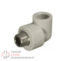 Угольник PP-R серый комбинированный Дн20х3/4" НР VALFEX 10126220Г