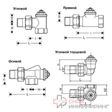 Термоклапан Honeywell DN15 PN10 1/2", Kvs 1.2