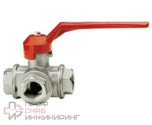 Кран ВВ 1'1/4 3-ходовой тип L ручка