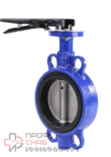 Затвор дисковый поворотный DN.ru WBV3232E-2W-Fb-H Ду150 Ру16 межфланцевый, корпус - нержавеющая сталь 316L, диск - нержавеющая сталь 316L, уплотнение - EPDM, с рукояткой, квадрат 14х14, F07