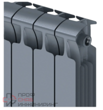 Радиатор биметаллический Rifar Monolit Ventil 500/9, левое подключение (без H-образного узла) Титан