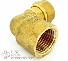 Уголок обжимной Tiemme 22 х 1/2' с внутренней резьбой для медных труб