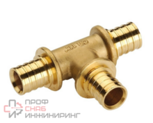 Тройник 20-20-20, WAAG Axial, надв.гильза-надв.гильза, латунь